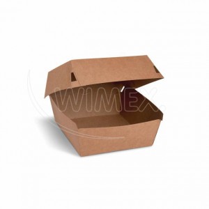 Burger box (PAP) kraft 115 x 115 x 78 mm [100 ks]