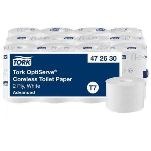 Tork toaletní papír "OptiServe", bezdutinkový, průměr 13,1 cm, 2 vrstvy, T7, Advanced 1 role