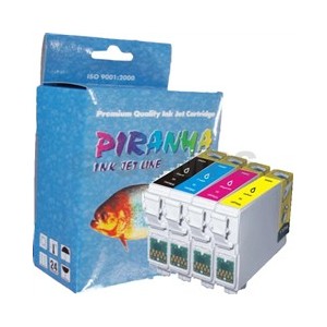 Multipack Epson Stylus T1285 (S22/ SX125/420W/425W), PIRANHA, 4x11ml